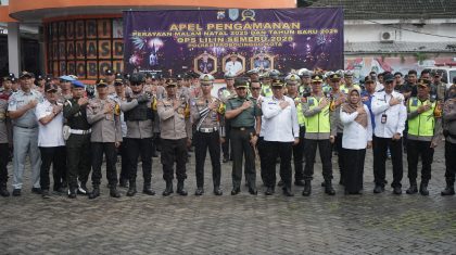 Apel Pengamanan Malam Natal 2025 Polres Probolinggo Kota dengan kesiapsiagaan personel dan Unit K9